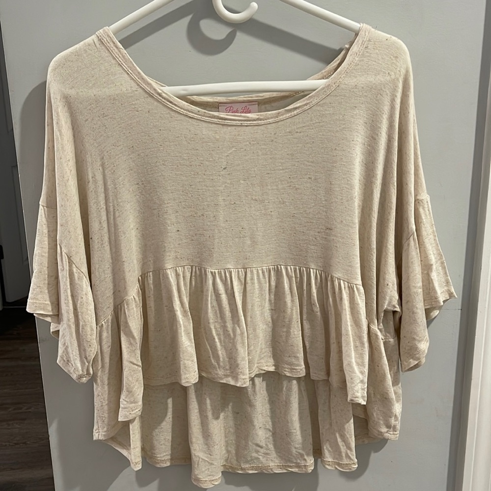 Pink Lily Cropped Blouse!